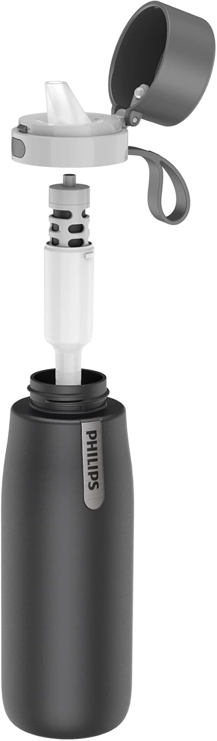 Philips Water GoZero Bottiglia termica giornaliera, 550 ml Acciaio inossidabile Plastica Bottiglie Isolate Singolo - Immagine 2