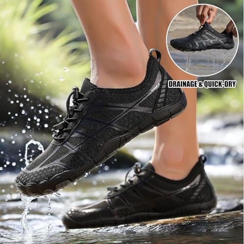Image of Hike Barefoot Shoes Womens Men,Unisex Barefoot Water Shoes Breathable, Anti-Slip Hiking Footwear for Athletic Wide Toe Shoe Footwear for Hiking, Walking, Running, Yoga, and Water Sports