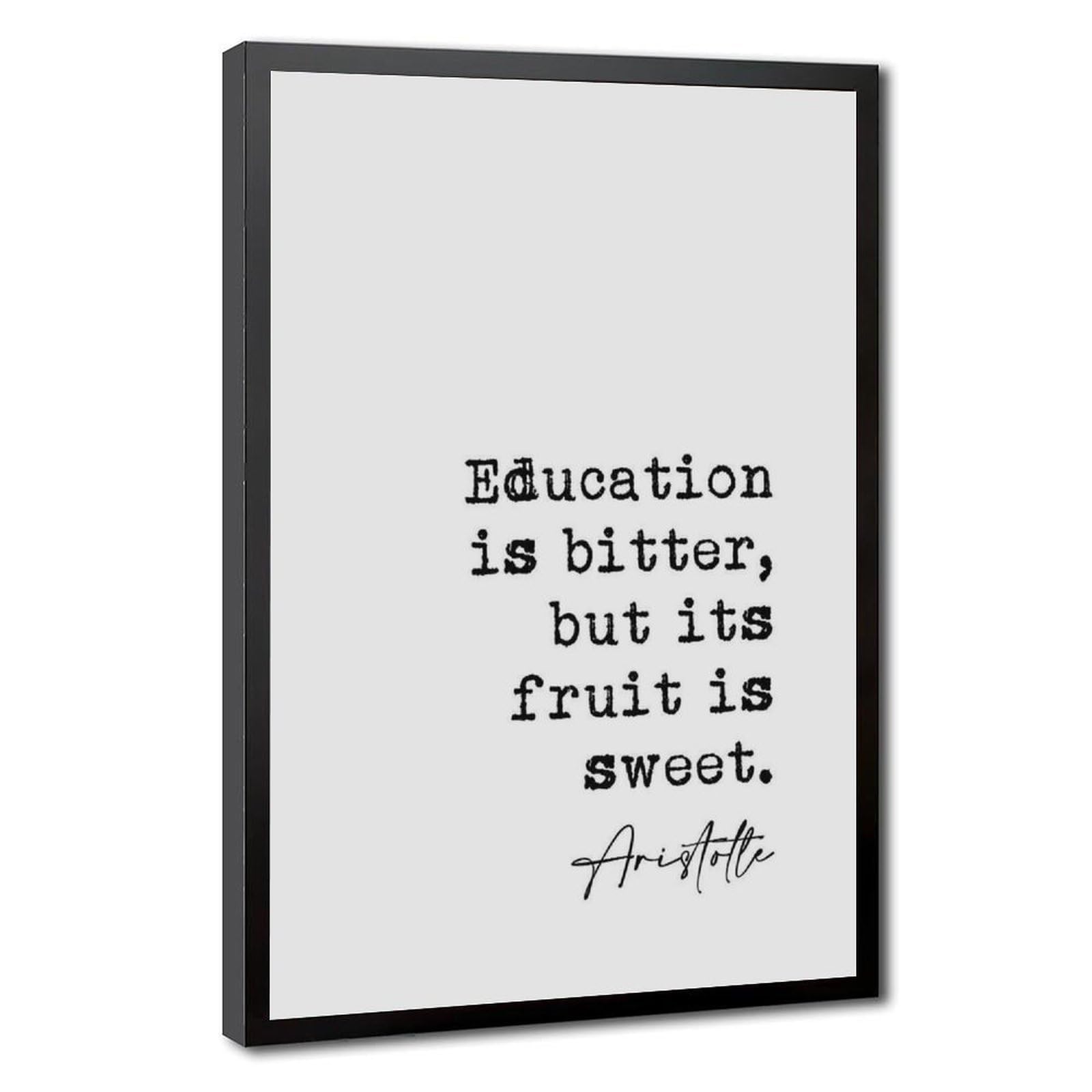 Mnyuein Education Is Bitter, But Its Fruit Is Sweet Canvas Poster Wall Art Decor Print Picture Paintings for Living Room Bedroom Decoration Black Frame 12" L X 18" W