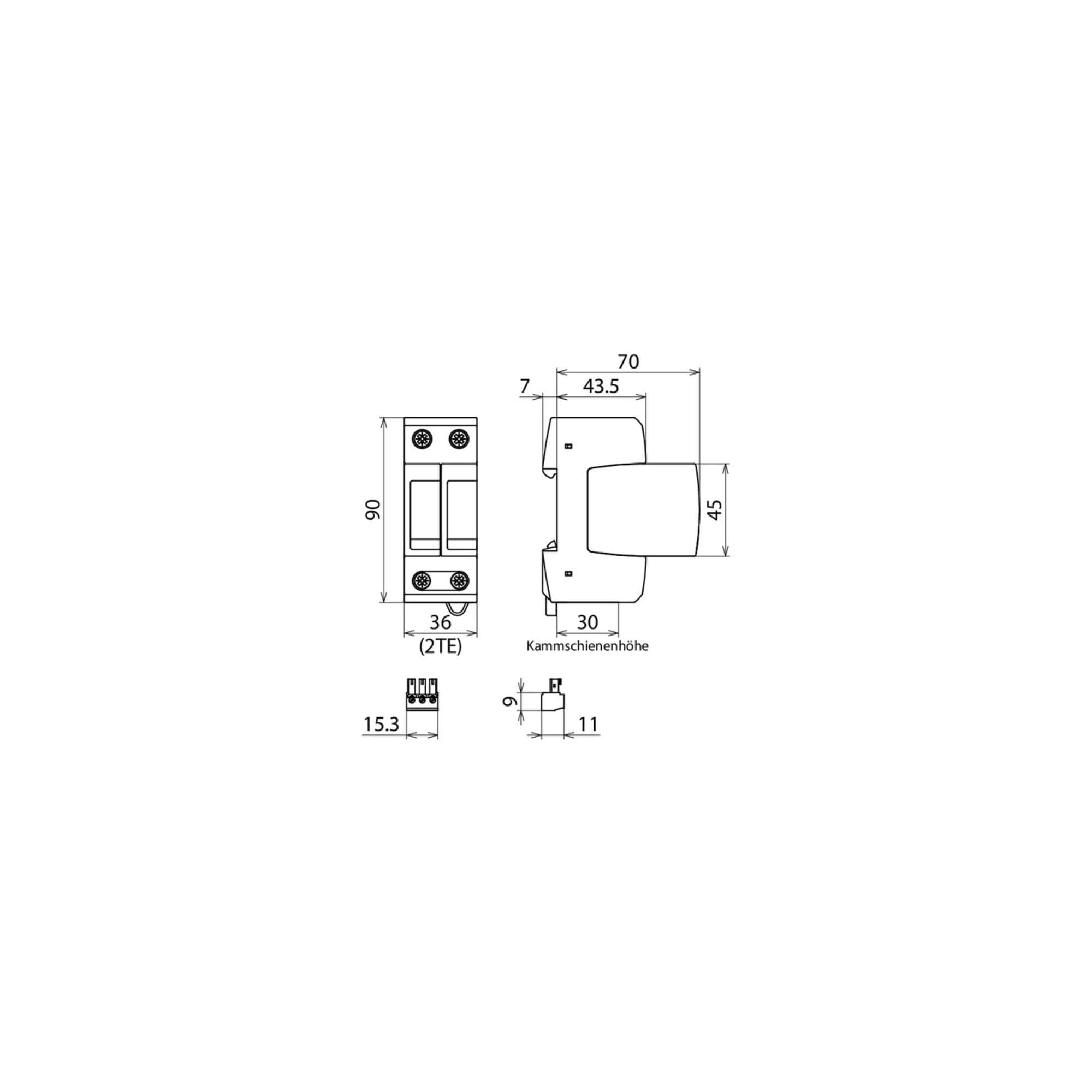 DEHN 952220 - Scarico di sovratensione tipo 2 DEHNguard M 2 poli Uc 275 V con tecnologia ACI sovratensione