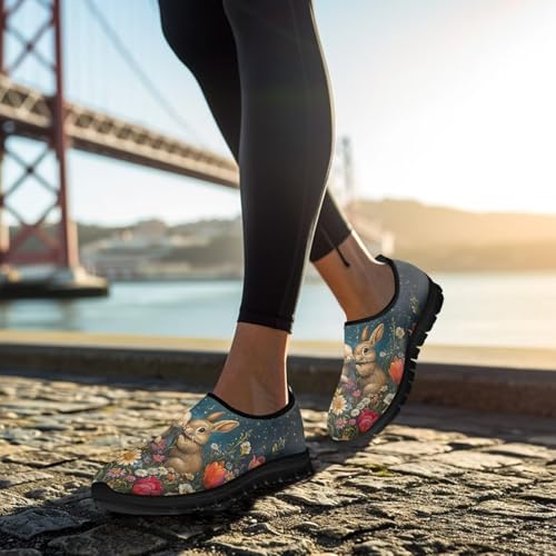 Image of Womens Slip On Walking Shoes Non Slip Loafer Breathable Holiday Travel Shoe Lightweight Casual Low Top Sneakers SizeUS 5.5-11.5