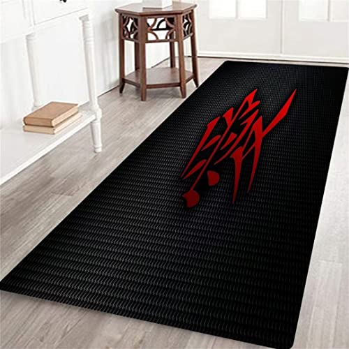 Long Runner Rug For Hallway,Chinese Symbol For Love Asian Oriental Art,Area Rug Non-Slip Floor Carpet For Bedroom Indoor Doormat Entryway Door Mat Washable Kitchen Rugs,Black #TOP5