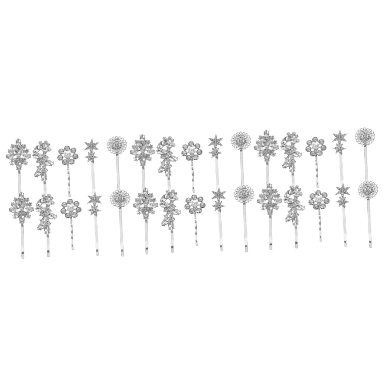 Didiseaon 30 Piezas chamarra slot con tachuelas de rombos joyas para el cabello para mujeres tocado de de imitación para mujer pinza para el cabello de boda pasador pequeño