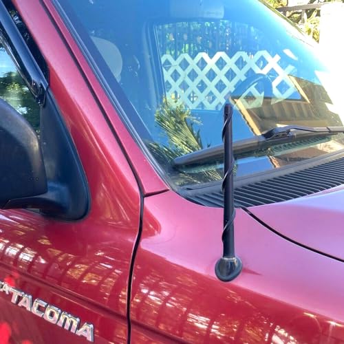 Image of BASIKER Short Antenna Fit for Toyota Tundra Tacoma FJ Cruiser 1995-2026 | Fit for Toyota Tundra Tacoma Accessories, Pickup Truck Offroad Car Radio Antenna Replacement, Tool-free to Install, 7 Inch