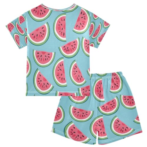senya Short Sleeve Pajamas Sets Summer Cotton Sleepwear Watermelon2