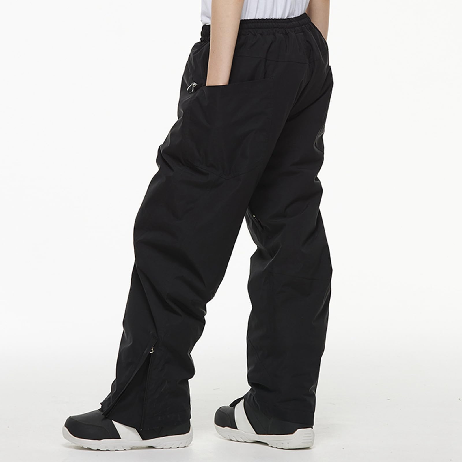 Genérico Pantaloni da sci per uomo e donna spessi Pantaloni da snowboard larghi Oversize impermeabili antivento traspiranti e caldi pantaloni da pattinaggio