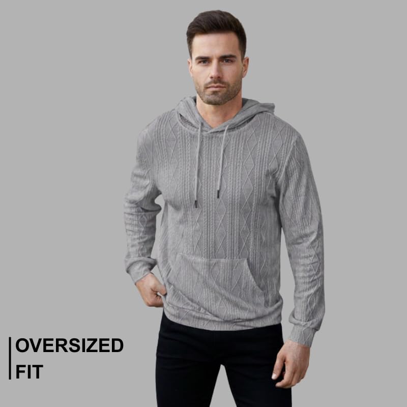 Image of Leriya Fashion Hoodie for Men Stylish |Oversized Hoodie for Man |Sweatshirt for Mans with Hoodies|Sweatshirts for Man Kangaroo Pocket & Drawstring