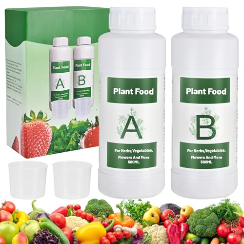 1000ml Hydroponic Nutrients A&B for Aerogarden Plant Food with 2 ...