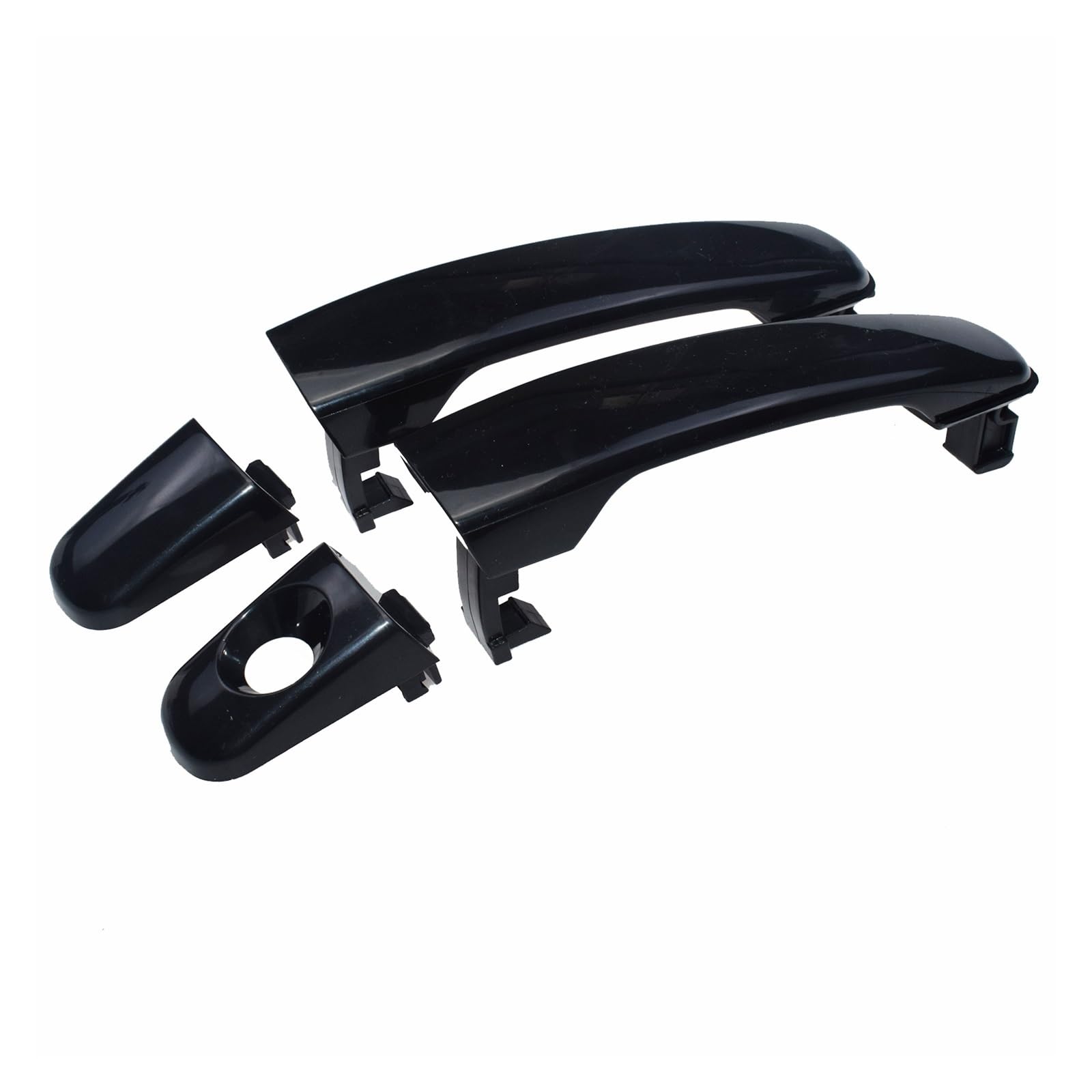 Xdworuw for for Equinox for HHR for Pontiac for G6 2.2L 22729814 15835615 22672194 15835616 Exterior Door Handle Black Front Rear LH RH Door Handle Exterior Cover(Front Left Right)