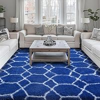 FVVRAX Large Rugs Living Room, Non-Slip Washable Geometric Rugs for Bedroom