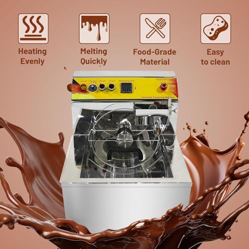 Fundidor De Chocolate De 12,4 L, Máquina De Fusión Y Atemperado De 1200 W con Vibración, Calentador De Chocolate Caliente para Uso Doméstico Y Profesional, Capacidad De 8