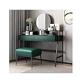 YQXTRB Vanity Desk with Lighted Mirror Makeup Table with 3 LED Light, 2 Drawers, Storage Shelves and Cabinet Drawer Chest for Women Girls, for Hallway and Living Room