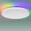 Smart Ceiling Light, 24W Dimmable LED Ceiling Light with RGB Backlight, 2400LM 2700K-6500K Waterproof Bathroom Lights with Remote Control, Work with Alexa, Google Home Ø28CM [Energy Class F]