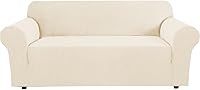 Vista 101 de H.Versailtex - Fundas elásticas para sofás/sillones, fundas para sofás de sala de estar, cubierta para sofá de 3 cojines, con tela jacquard gruesa a