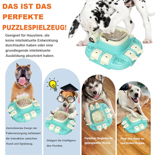 XIUWOUG Hundespielzeug Intelligenz – Langsamer Futterspender, Interaktives Hundespielzeug Gegen Langeweile, Futterball & Intelligenzspielzeug für Große & Mittelgroße Hunde