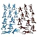 TimMee Plastic Army Men - Cyan vs Rust 96pc Toy Soldier Figures - Made in USA