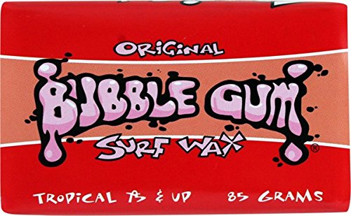 Bubble Gum Original Surf Wax Tropical (74Â¡- Up) Single Bar