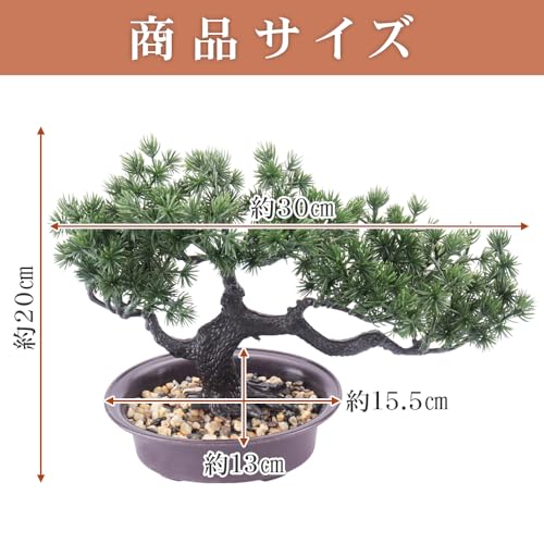 フェイクグリーン ミニ盆栽 長寿松 水やり&肥料不要 枯れない 和風装飾 ディスプレイ 室内 卓上 リビング 店舗 [2]
