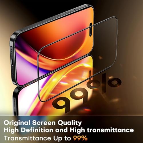 Image of Premium Tempered Glass Screen Protector Compatible for IQOO Z11X 5G Black (Pack of 2) with Edge-to-Edge Coverage and Easy Installation kit