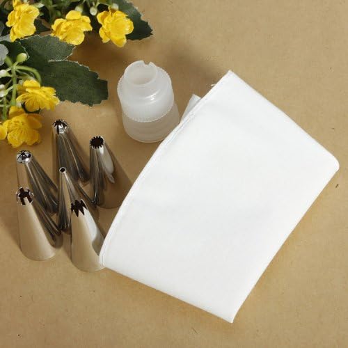 6Pcs Nozzle Cake Decorating Set Icing Bag Set Piping Bag Set Coupler by