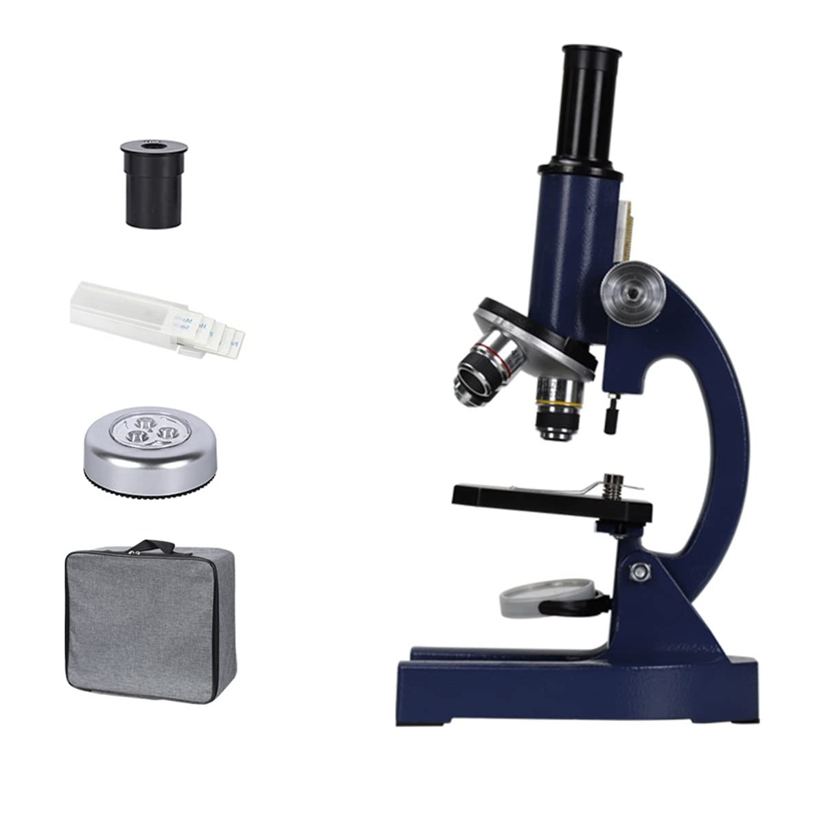 Zoom 640X 1280X 1600X 2000X H_D Microscopio biológico apto for niños Estudiantes Laboratorio de Ciencias Educativas Accesorios para microscopios de laboratorio(40X-400X)