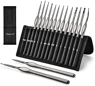 Magicfly Fine Detail Paint Brushes Set 15PCS for Acrylic Painting, Miniature Brush Paint Art for Watercolour Oil Gouache painting, Model, Face, Nail, Egg, Line Drawing