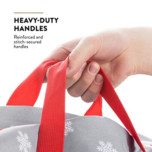 Premium Christmas Tree Storage Bag, Fits Up To 9Ft Tall Artificial Disassembled Trees, Holiday Xmas Bag Made Of Tear Proof 600D Oxford, With Seasonable Snowy-Lane Design, Durable Handles & Dual Zipper #TOP3