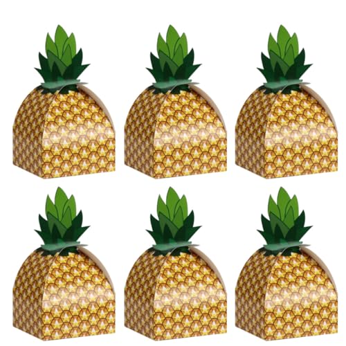 Boîte à bonbons ananas en papier kraft COOPHYA (50 pièces) pour table de mariage