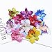 Erioctry 12Pcs Orchid Flower Hair Clips Multicolor Hawaiian Beach Flower Hair Pins Butterfly Orchid Alligator Slide Clips Wedding Party Bridal Hairclips Hair Accessories for Women Girls