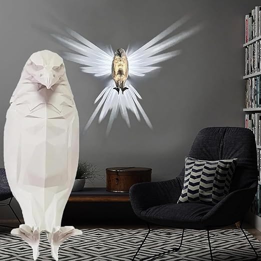 MASHUR FAB 3D Eagle Wall Light, Eagle Wall Lamp Resin Animal Statue, Battery Operated Creative Sculpture Animal Wall Lamp, Atmosphere Rendering Light, LED Home Decoration Light 1 Pcs Multicolor - Image 3 thumbnail