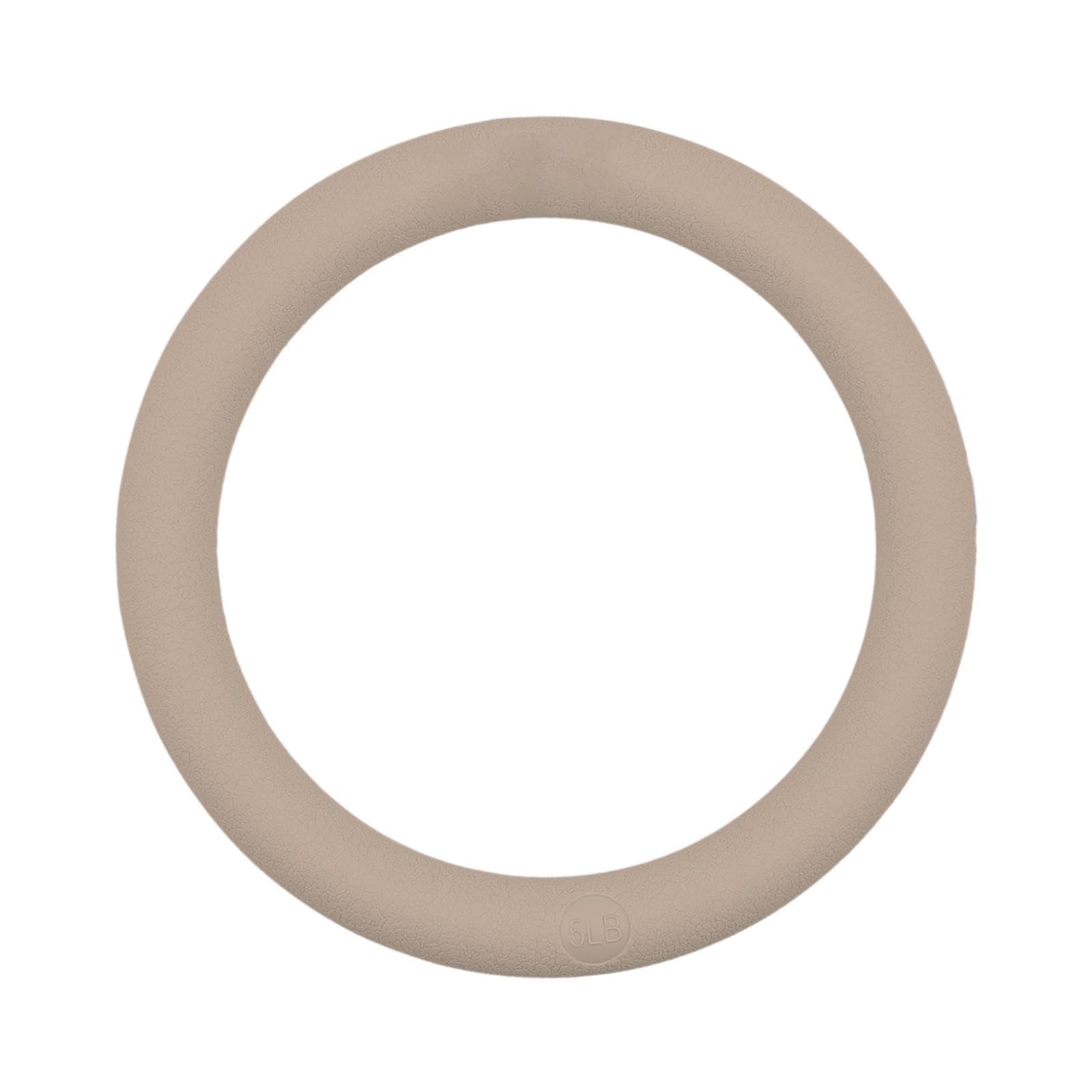 Weight Cerchio Anello Fitness Allenamento Silicone Ghisa Antiscivolo Adatto per Principianti Professionisti Esercizi, Colore del tè alla Crema