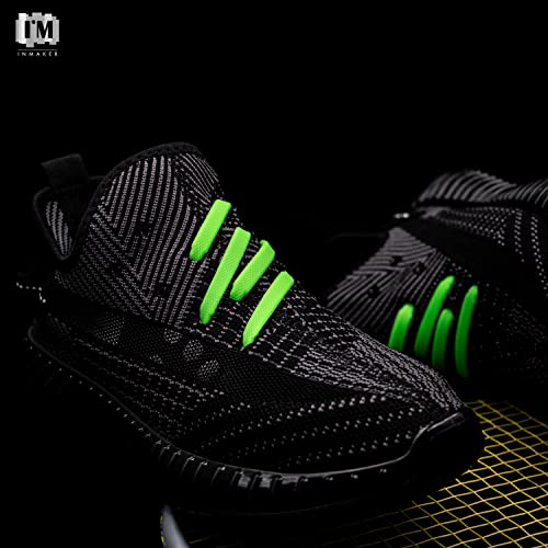 Image of INMAKER No Tie Shoelaces for Adults and Kids, Elastic Laces for Sneakers | Rubber Silicone Tieless Laces, Stretchy Shoelaces