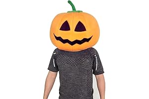 Adorable Pumpkin Head Halloween Costume Mask for Joyful Festivities