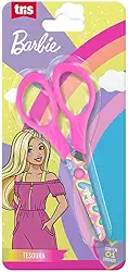 Tesoura Escolar Barbie, Tris, 7897476683812, Rosa