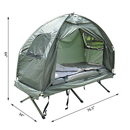 Nishore Barraca de berço portátil com colchão de ar confortável, saco de dormir quente e aconchegant