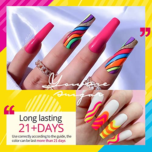 UR SUGAR UV Nagellack Pastell Shellac Nagellack Gel, 12 Farben Pastell Glitzer Gelnägel Süssigkeiten UV Farbgel… – Bild 4