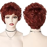 La grande perruque bouclée est en fibres douces, résistantes à la chaleur, adaptées à une application à long terme. Filet rose respirant, confortable, s'adapte mieux au cuir chevelu, vous donne un aspect naturel plus réaliste.