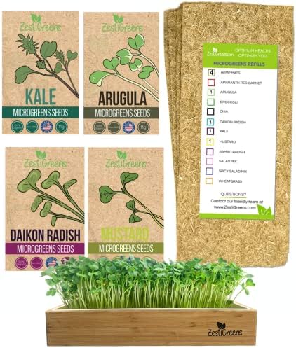 Microgreens Refill for Zestigreens Microgreens Growing Kit. Kale,...