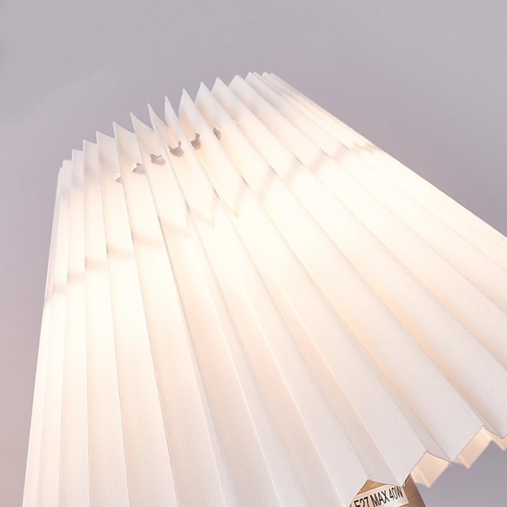 SEMANHUA Zestaw 2 nowoczesnych lamp ściennych z połowy wieku na baterie, biały plisowany abażur, gęsiej szyja, bezprzewodowa lampa ścienna z czarnym pilotem, do sypialni, łóżka, salonu, głowy