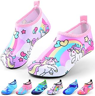 Sunnywoo Water Shoes for Kids Girls Boys，Toddler Kids Swim Water Shoes Quick Dry
