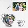 LaMenars Personalized Photo Charms 925 Sterling Silver For Bracelets/Necklace Heart Custom Picture Charms for Women Mother's day(His will his way my faith) #1