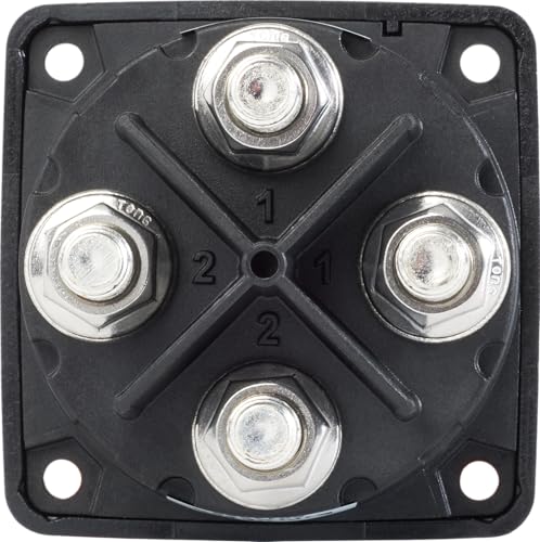 Image of Blue Sea Systems Mini Dual Circuit Battery Switch, Black, 6010200 m‑Series