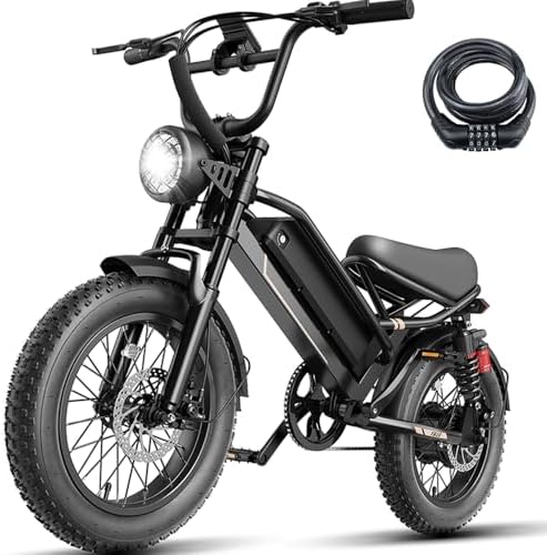 Electric Bike for Adults, Dirt Ebike 2000W/1500W Peak Motor, E Bike 32/28MPH Top Speed, Up to 55-80 Miles Range, 20"/16" Fat Tire, 48V Removable Battery, All-Terrain Electric Dirt Bike for Adventure