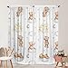 Yilinata Bear Themed Curtains for Kids Boys Girls Kawaii Sleeping Bears Cloud Balloon Nursery Toddler Rod Pocket Drapes Home Living Room Baby Bedroom Decor Durable Fabric 84 in X 84 in