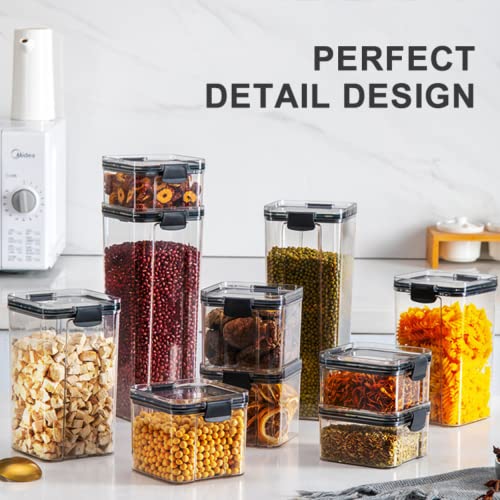 [Set Of 6] Premium Quality Airtight Food Storage Container Clear Plastic Sturdy Canisters With Easy Lock For Kitchen Pantry Organization #TOP3