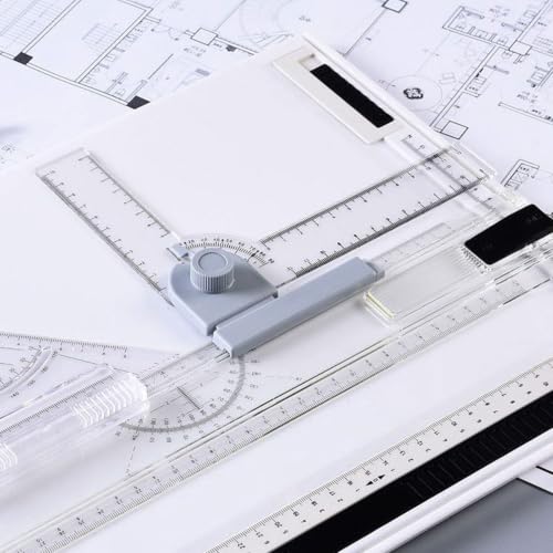 Mesa de dibujo A4 con movimiento paralelo estable y accesorios completos de precisión 7