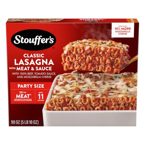 Stouffer's Lasagna with Meat and Sauce, Party Size Frozen Meal, 90 Oz