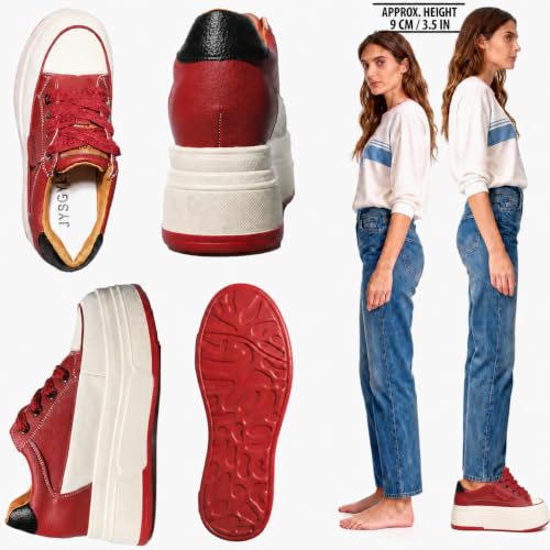 Image of Platform Sneakers for Women Chunky Casual Lace Up Comfort Shoes