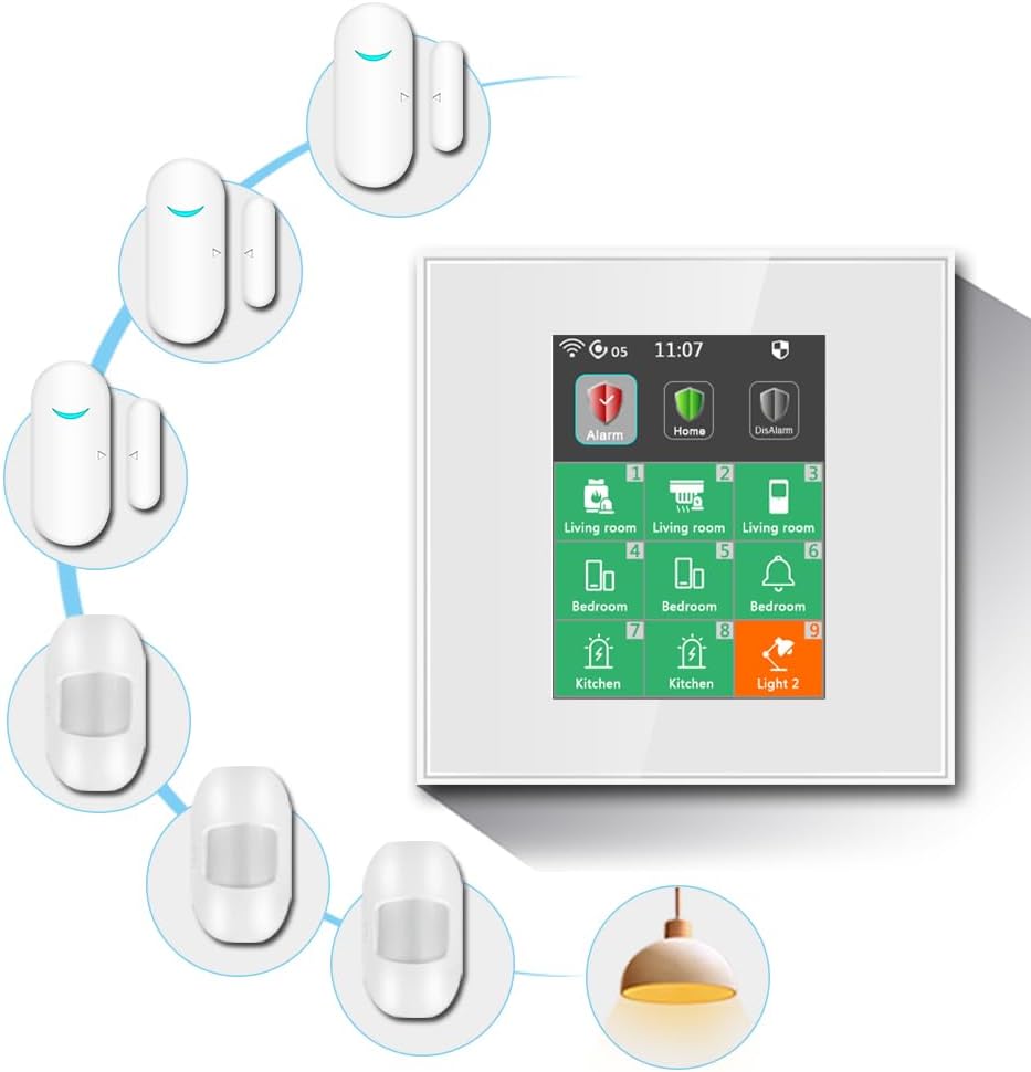 LANBON L8-HAK LCD Alarm Smart Switch, Home Security System & Smart Light Swit...