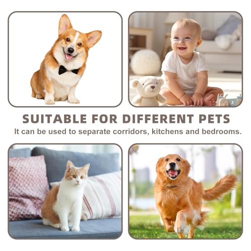 Treppenschutzgitter Hund, Hunde Türschutzgitter 180 x 78 cm, Hundebarrieren Hunde, Tragbare Absperrgitter für Baby und Katze, Treppenschutzgitter ohne Bohren für Treppen Haustier Türen Flur